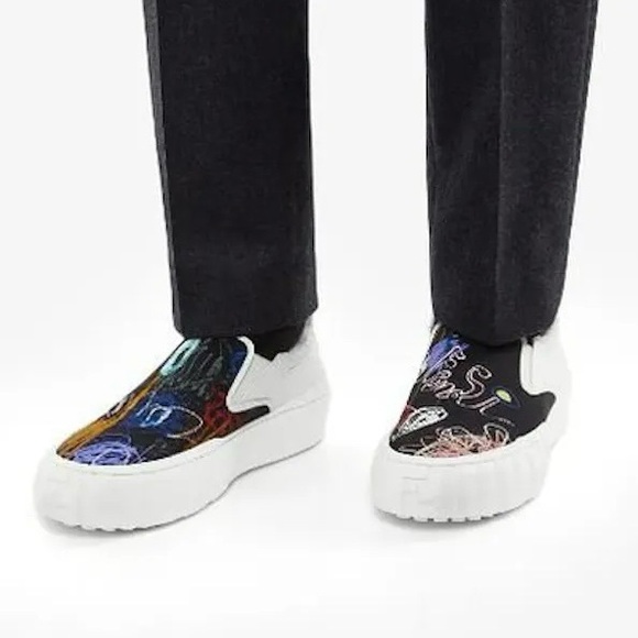 NEW Men’s Fendi x Noel Fielding Force Slip-On Sneaker size 9 UK Limited Edition - Picture 15 of 15